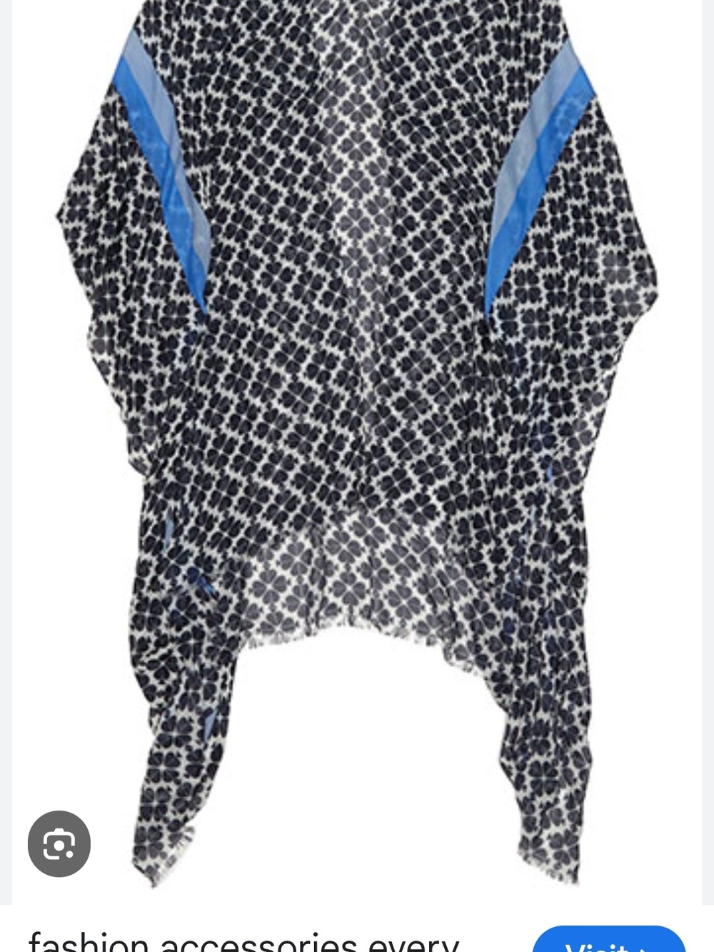 Kate Spade Black and White Floral Sheer Kimono